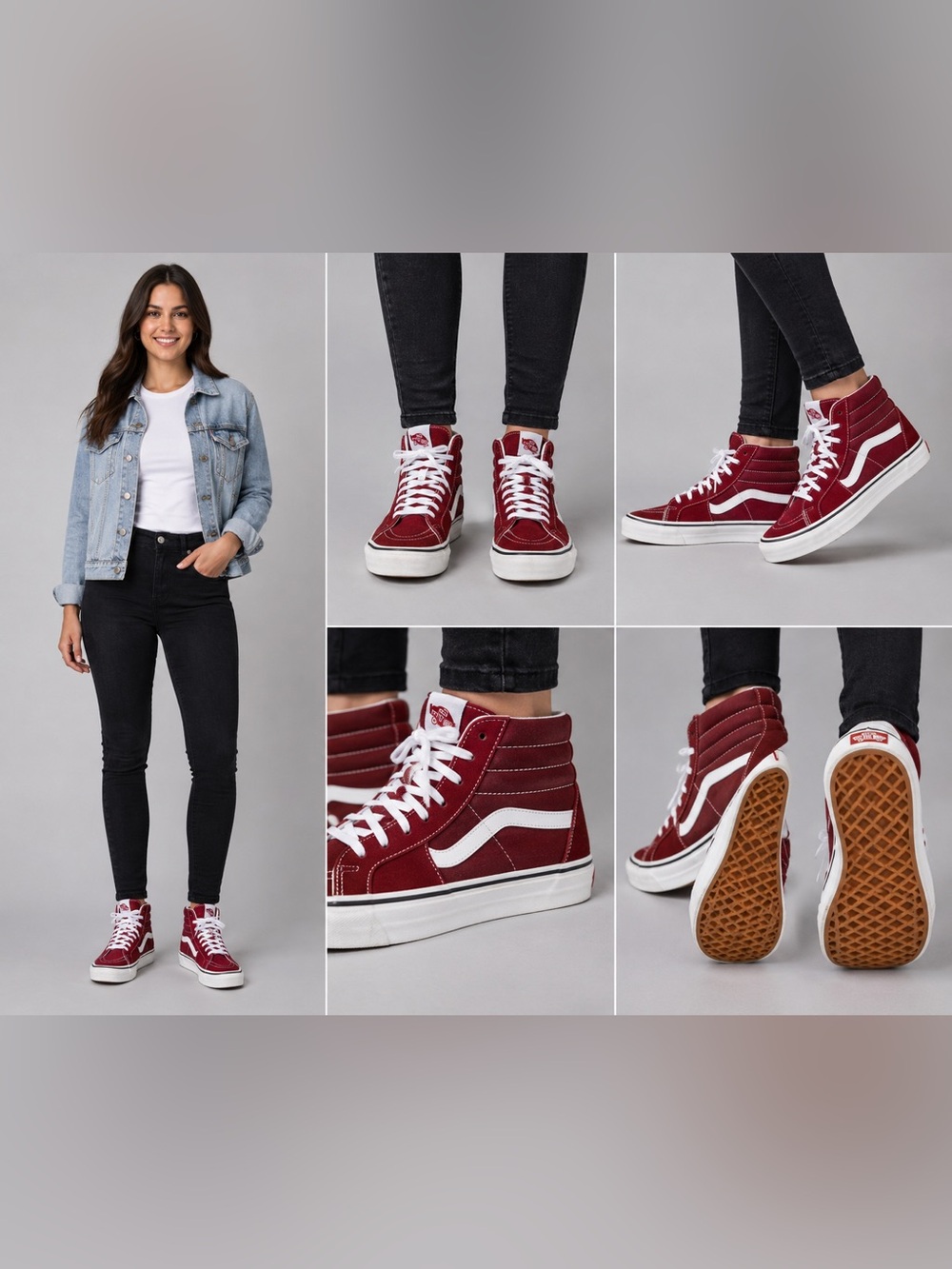 Vans Sk8-Hi Red Suede High Top Skate Shoes Men’s 6 Women’s 7.5 Classic